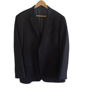 VTG Hart Schaffner Marx Classic Navy Self-Striping Men's Two-Button Suit Jacket
